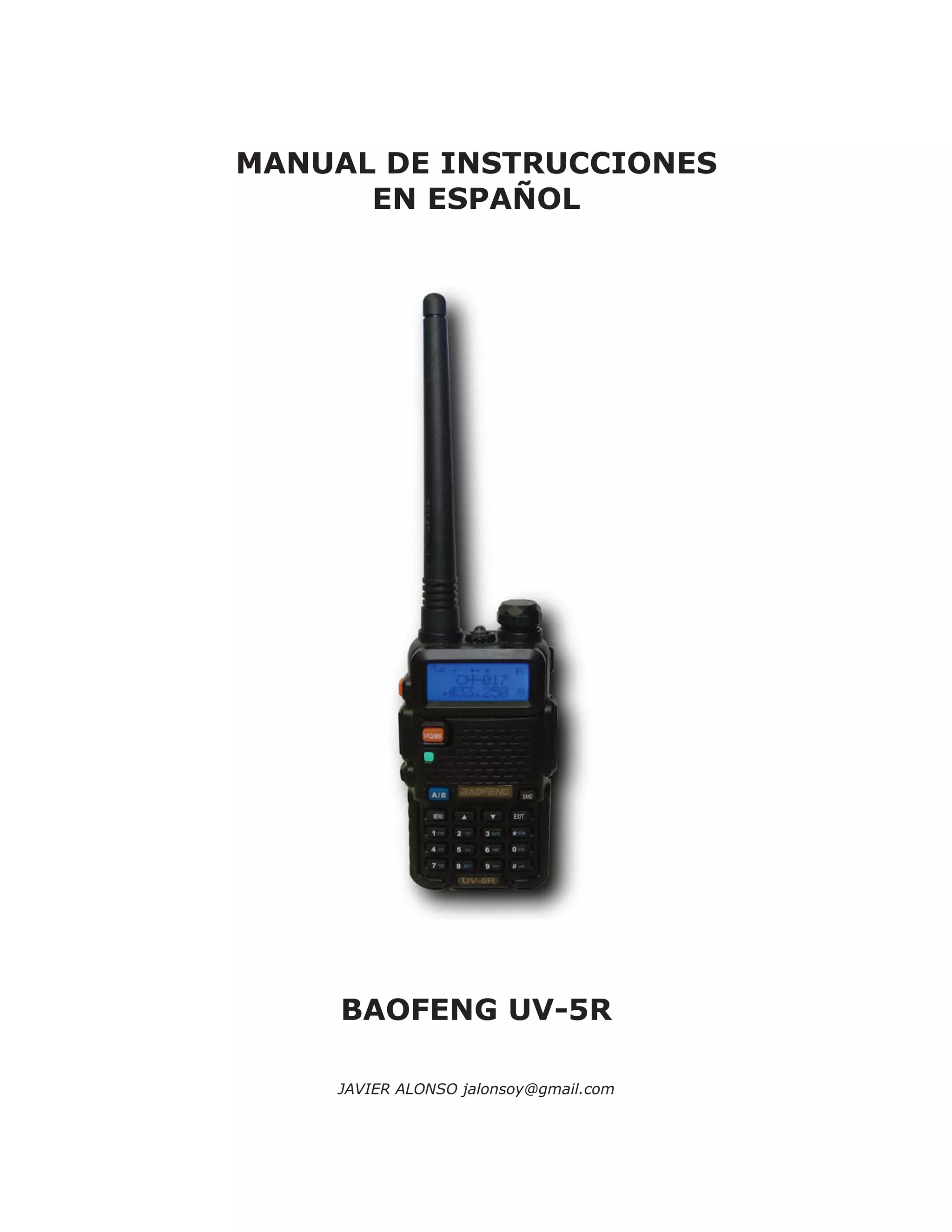 Baofeng uv5r manual PDF