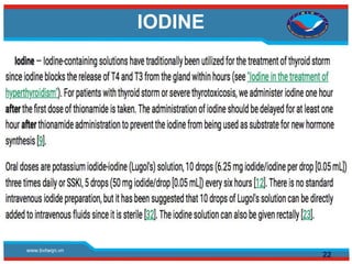 www.bvtwqn.vn
IODINE
22
 