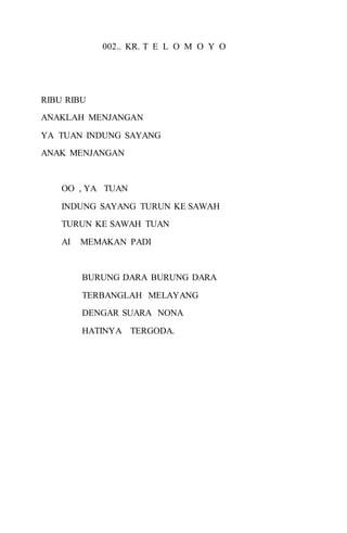 Chord Nalikane Dek Jaman Semono Bapak