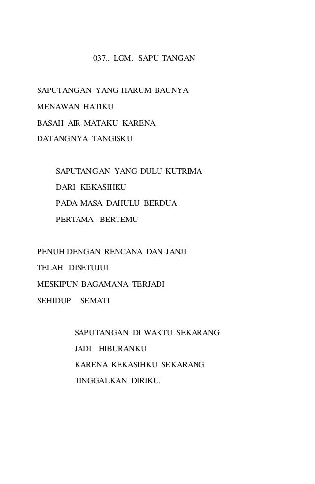 Lirik Sapu Tangan Putih Cari Pembahasannya Lirik Sapu Tangan Putih Cari Pembahasannya