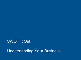 SWOT It Out:  Understanding Your Business 