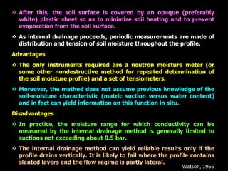 Unsaturated hydraulic conductivity of soil | PPTX
