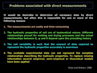 Unsaturated hydraulic conductivity of soil | PPTX