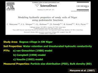 Unsaturated hydraulic conductivity of soil | PPTX