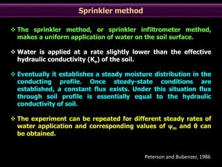 Unsaturated hydraulic conductivity of soil | PPTX