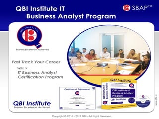 IT Business Analyst Certification Program - Distance Learning