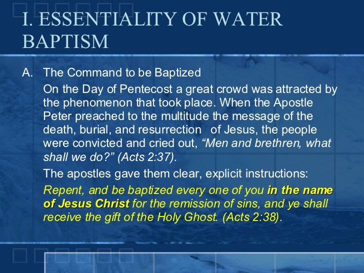 Baptism In Jesus Name