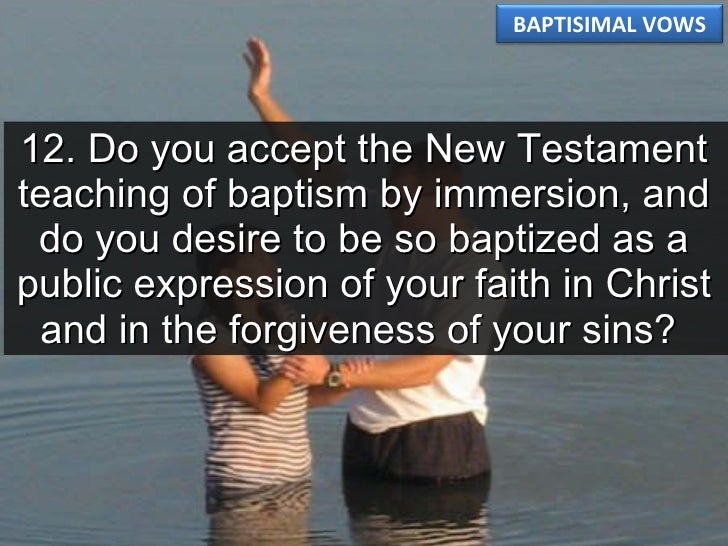 Seventhday Adventist Baptismal Vows (Standard 13)