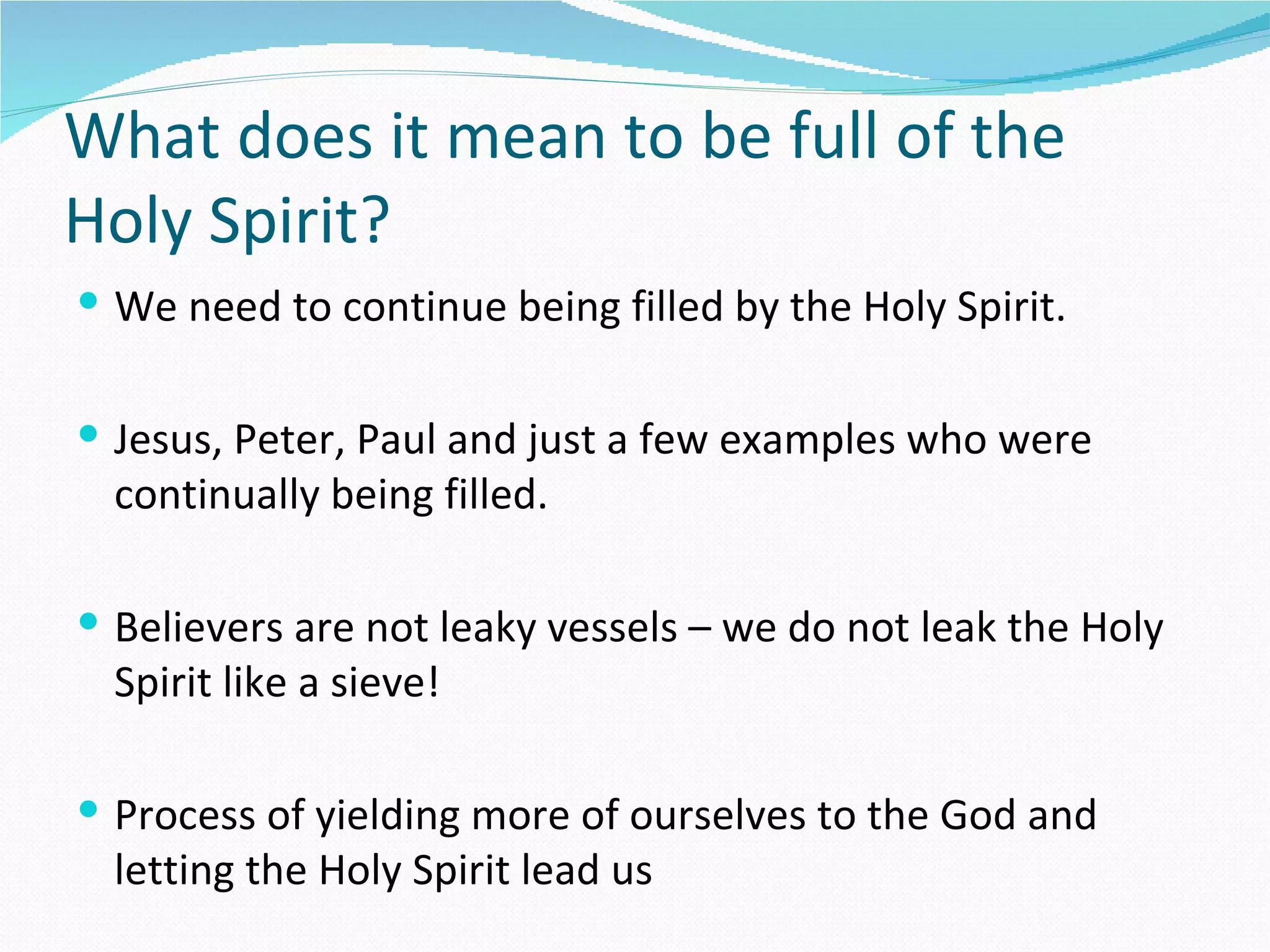 Baptism and fullness of the Holy Spirit | PPT | Christianity | Religion ...