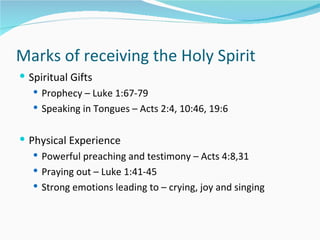 Baptism and fullness of the Holy Spirit | PPT