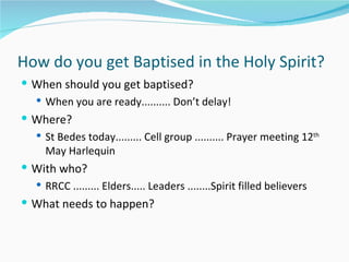 Baptism and fullness of the Holy Spirit | PPT