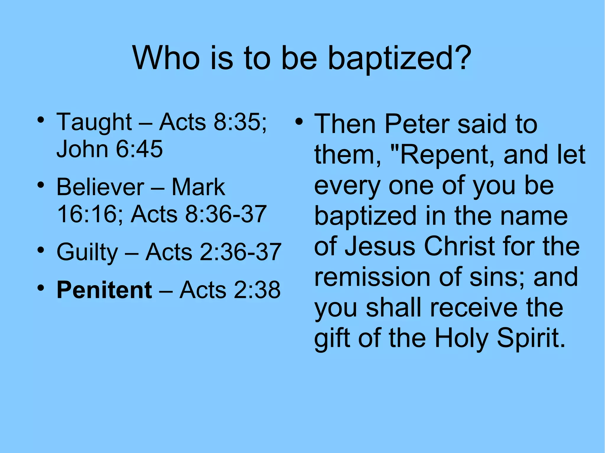 Baptism Chart Ppt