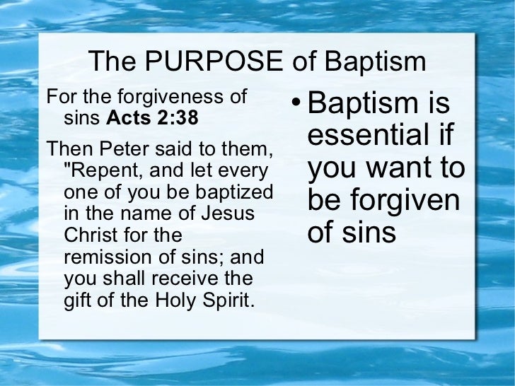 Baptism essential