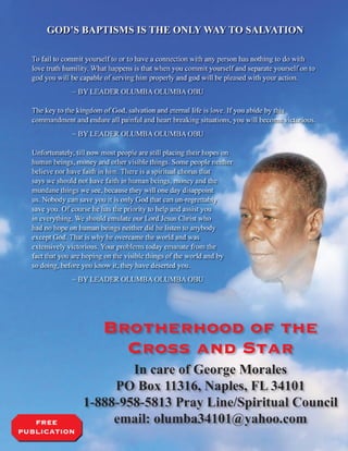 Baptism in Brotherhood of the Cross and Star 