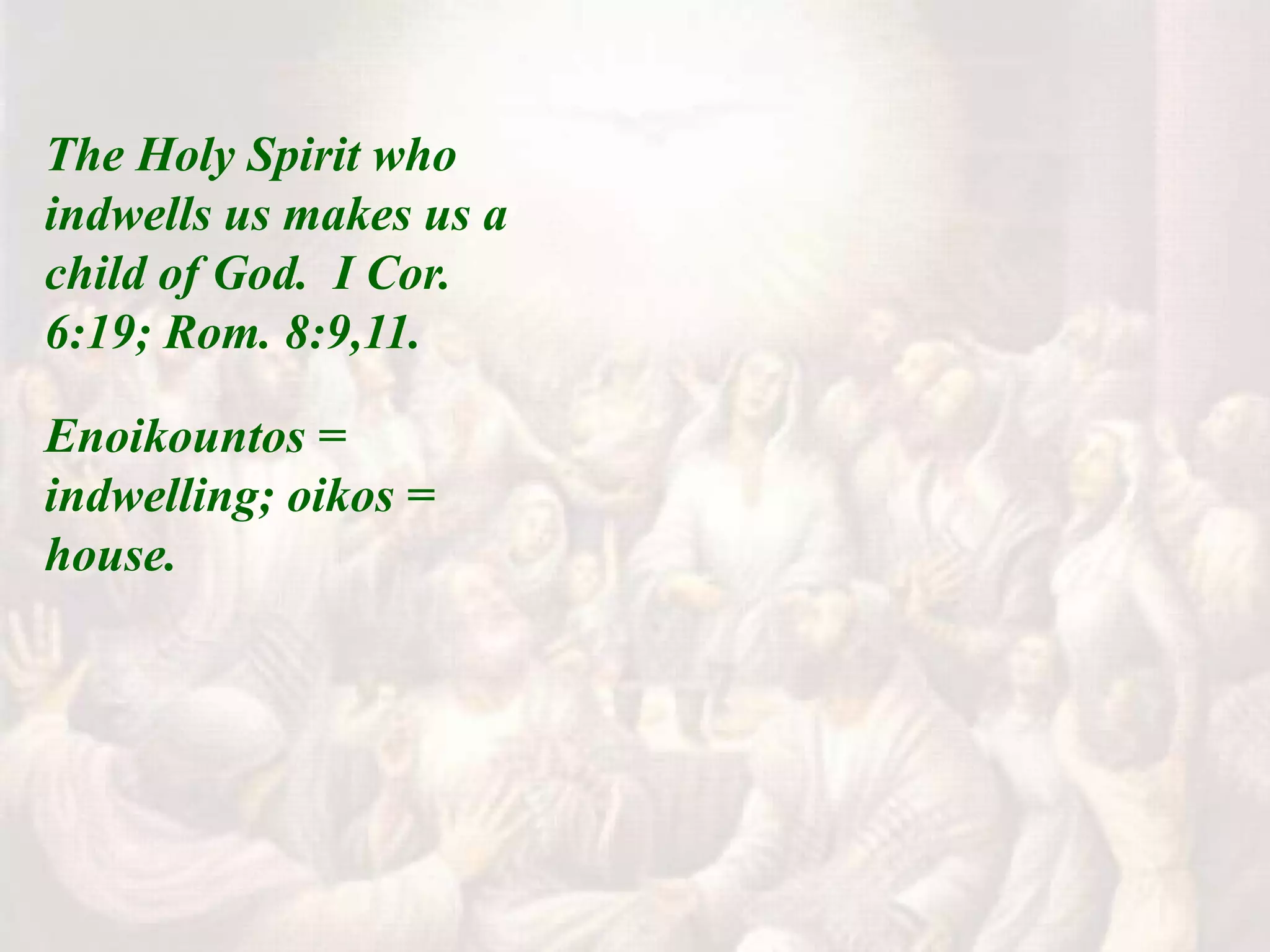 Baptism in the holy spirit | PPT