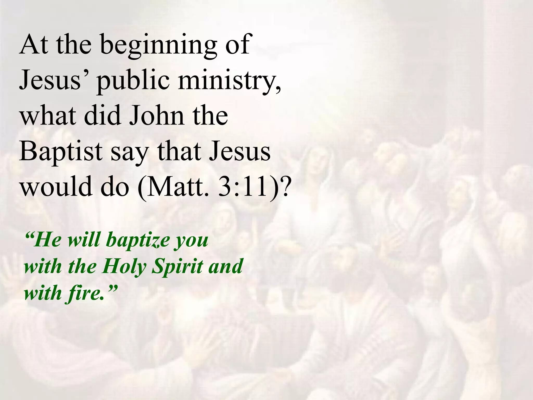 Baptism in the holy spirit | PPT