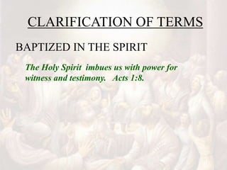 Baptism in the holy spirit | PPT