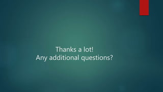 Thanks a lot!
Any additional questions?
 