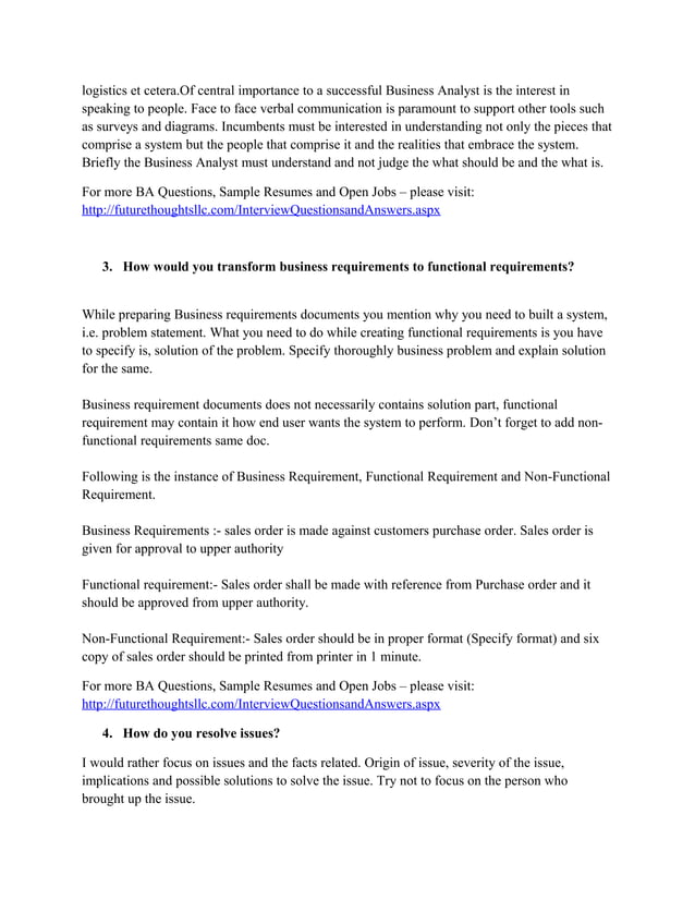 Business Analyst Interview Questions With Answers PDF Business Analyst Interview Questions With Answers PDF