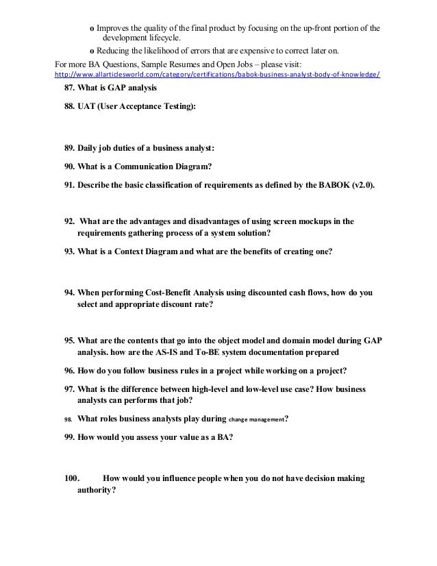business analyst interview questions