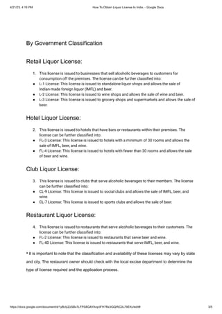 How To Obtain Liquor License In India.