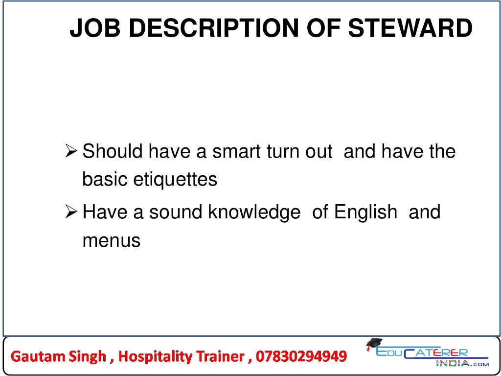 Bar staff job description specification