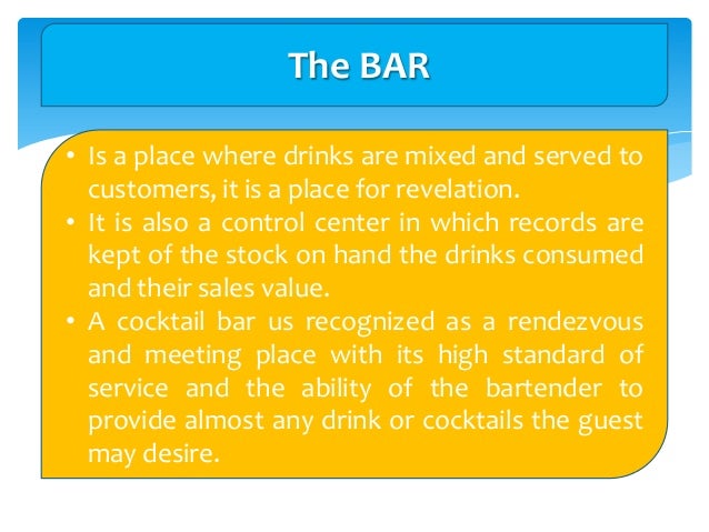 Bar 1st topic