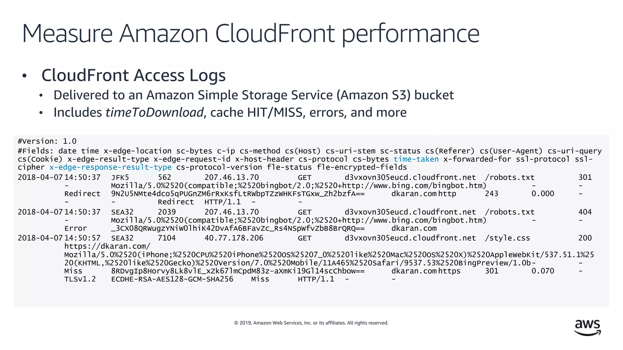 Analyzing your web and application logs on AWS. Utrecht AWS Dev Day
