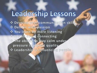 Barack obama as a leader