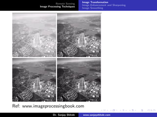 Image Processing Techniques: Remote Sensing Perspective | PDF