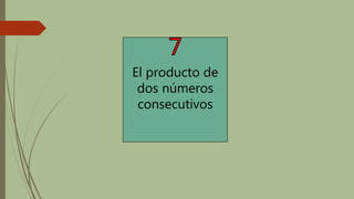 El producto de
dos números
consecutivos