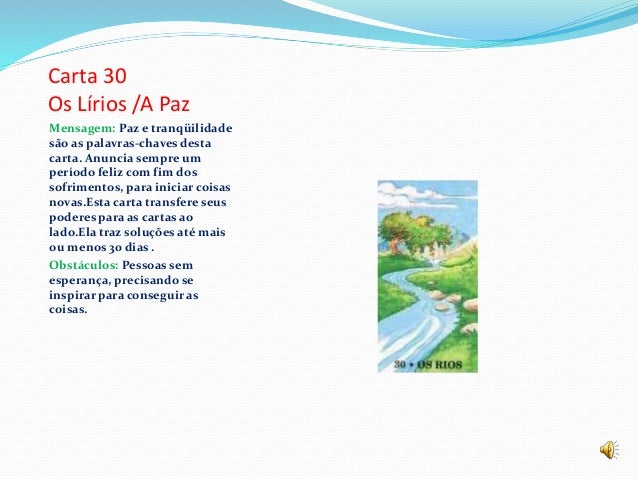 Baralho cigano apresentação