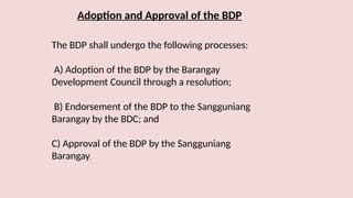 Comprehensive Guide to Barangay Development Planning and Packaging | PPTX