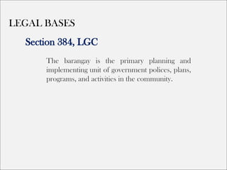 Barangay Development Planning ---------- | PPT