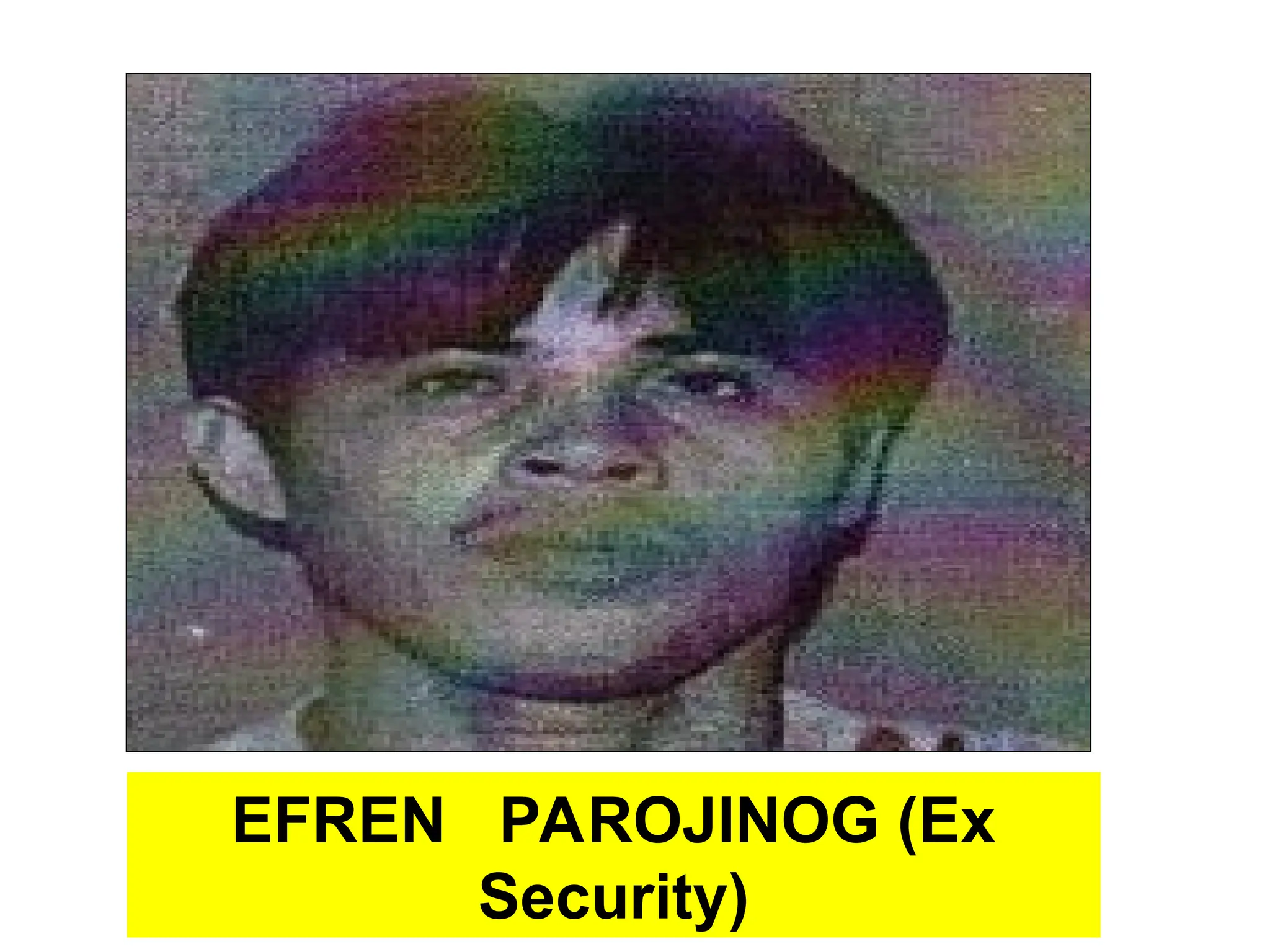 EFREN PAROJINOG (Ex
Security)
 