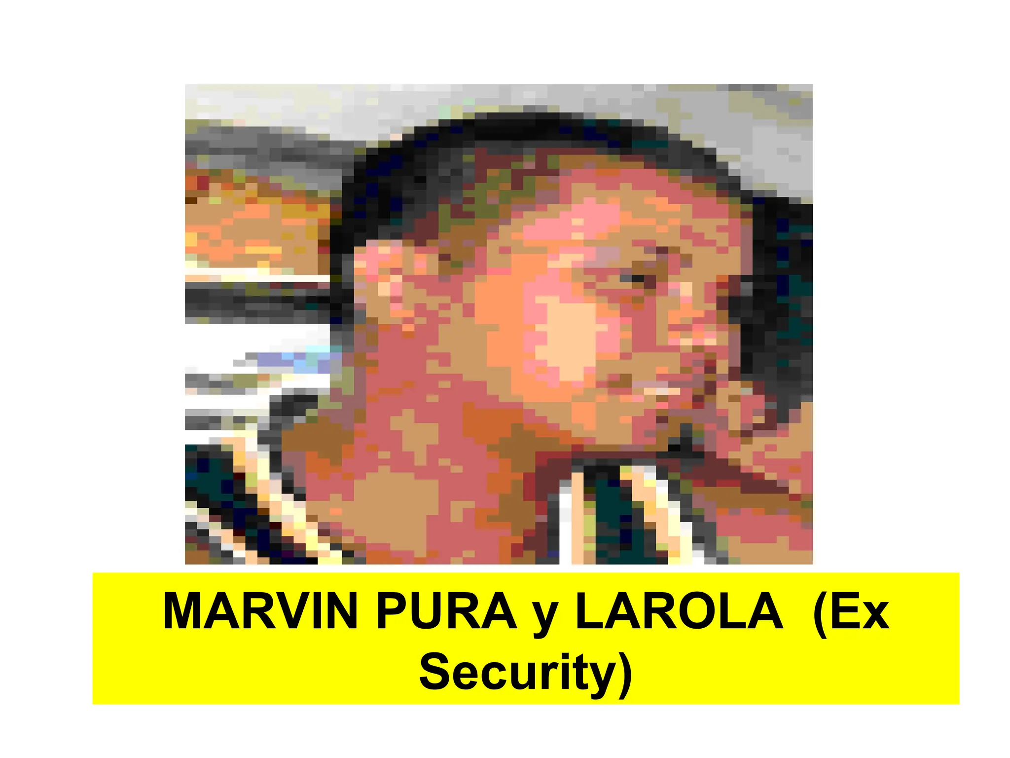 MARVIN PURA y LAROLA (Ex
Security)
 