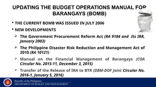 Comprehensive Guide to Barangay Budget Operations and Officials' Roles ...
