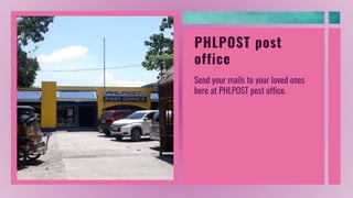 PHLPOST post
office
Send your mails to your loved ones
here at PHLPOST post office.
 