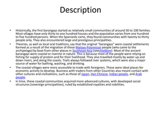 Barangay Pre Colonial