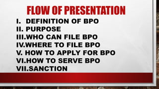 the BARANGAY PROTECTION ORDER (BPO).pptx