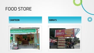 CANTEEN
FOOD STORE
ABRA'S
 