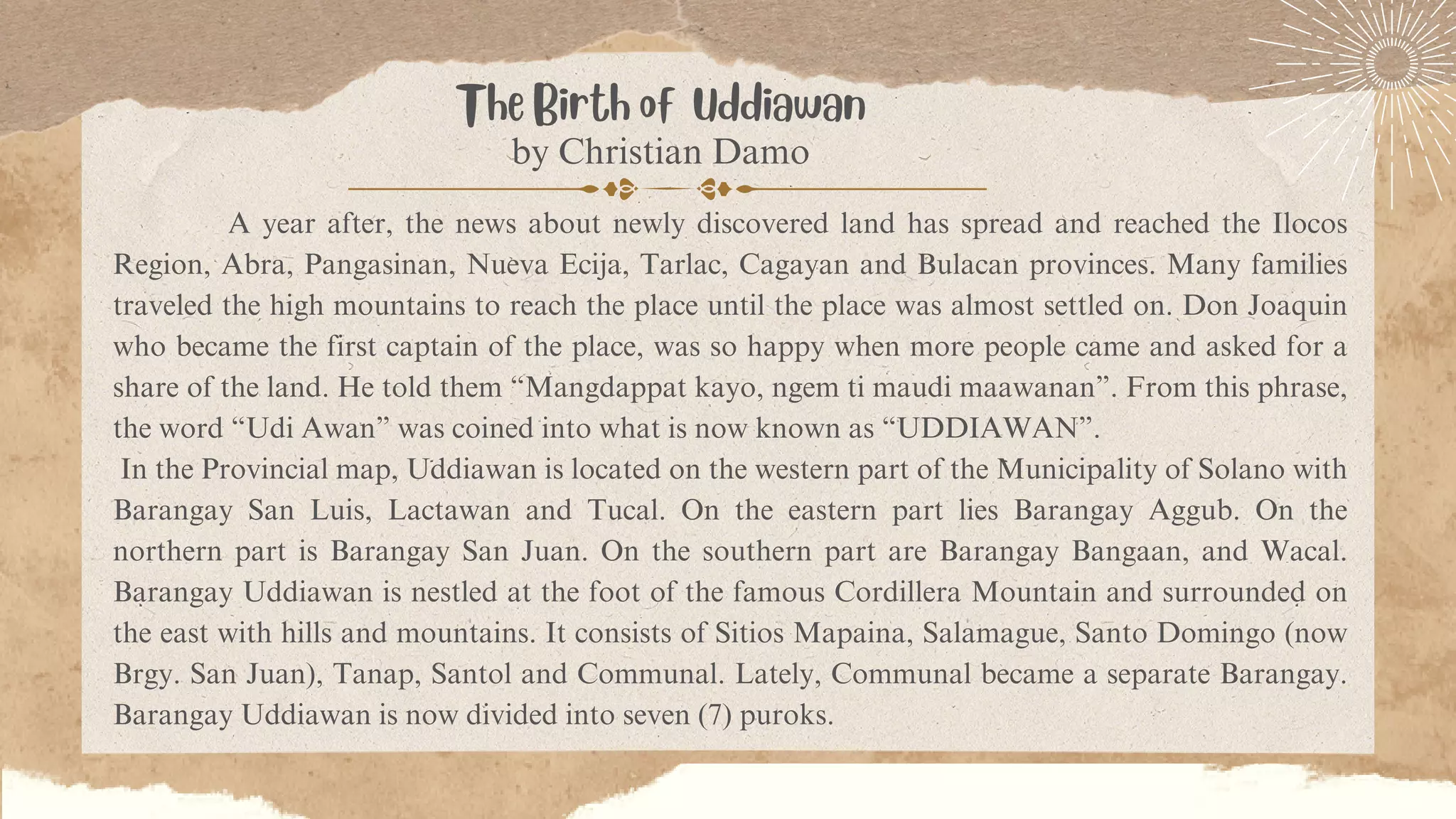Barangay Tales Tracing The History Of Our Barangay S Pdf