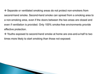 Smoking: Introduction,2nd Hand Smoke Components and Danger | PPTX