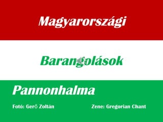 Magyarországi
Pannonhalma
Barangolások
Fotó: Ger Zoltán Zene: Gregorian Chantő
 
