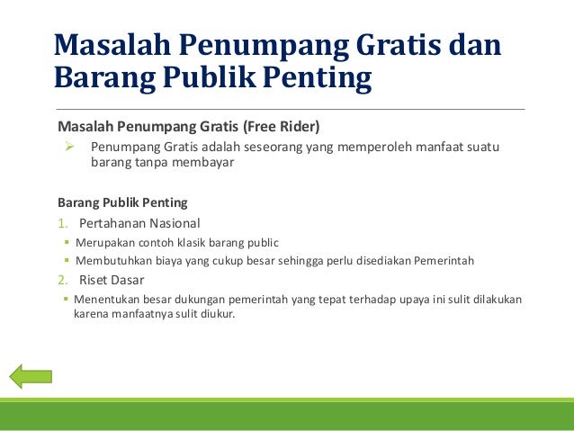 Bab 4 Peranan Pemerintah Barang Publik Dan Kegagalan Pemerintah