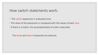 Switch case in C++ | PPTX | Programming Languages | Computing