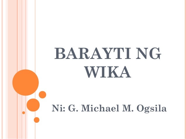 Barayti ng wika