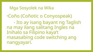 Barayti ng wika power point presentation | PPTX