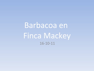 Barbacoa en  Finca Mackey 16-10-11 