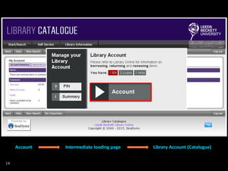 Account Intermediate loading page Library Account (Catalogue)
14
 